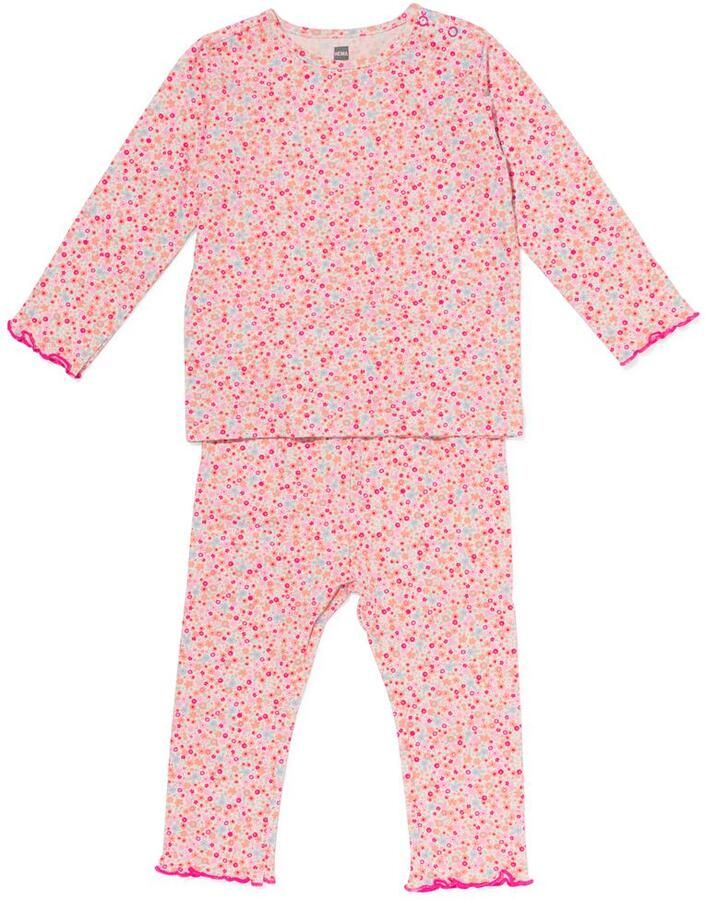 HEMA Babypyjama Bloemen Multicolor (multicolor)
