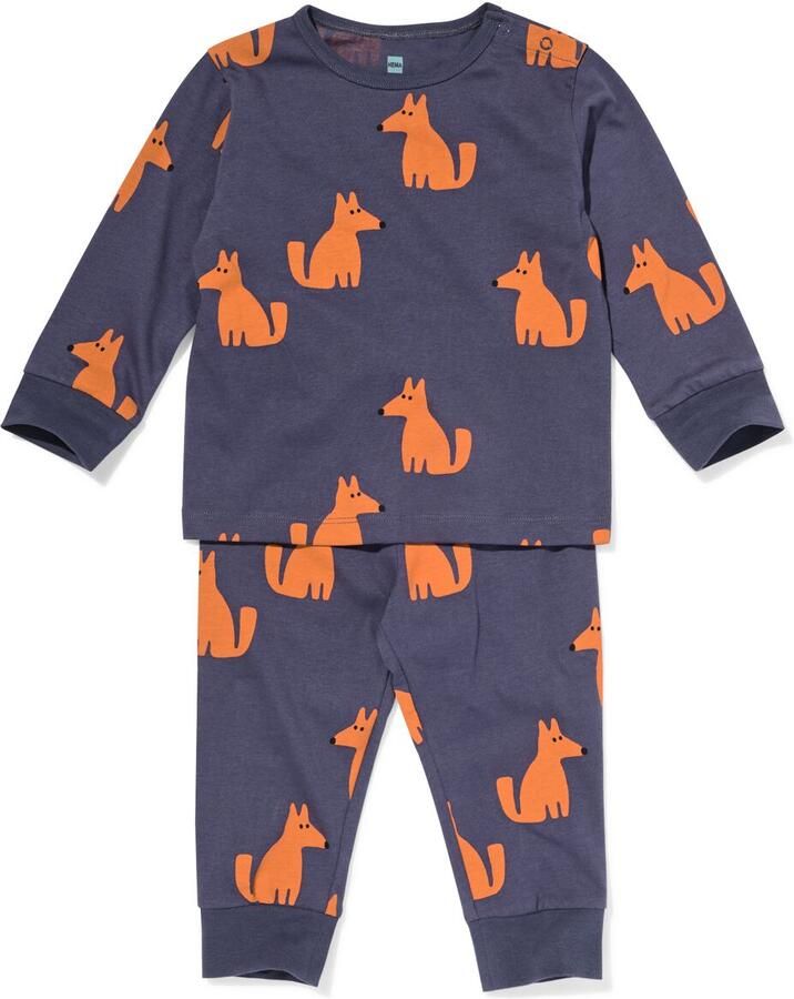 HEMA Babypyjama Hond Antraciet (antraciet)