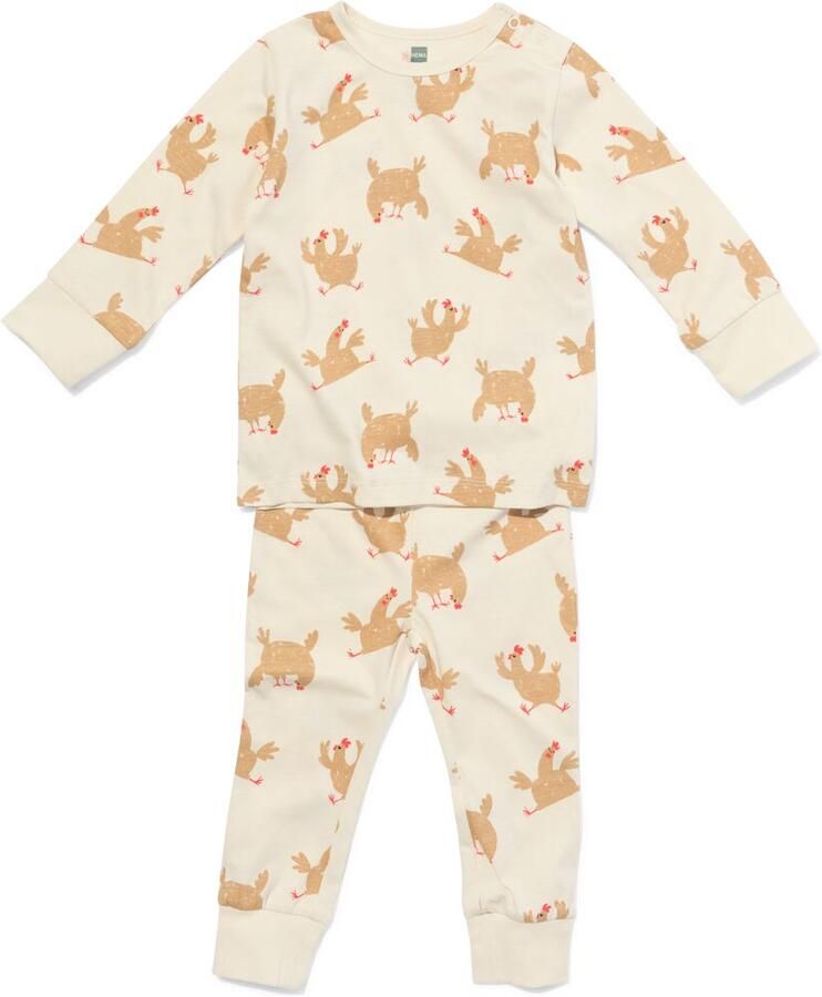 HEMA Babypyjama Kippen Naturel (naturel)