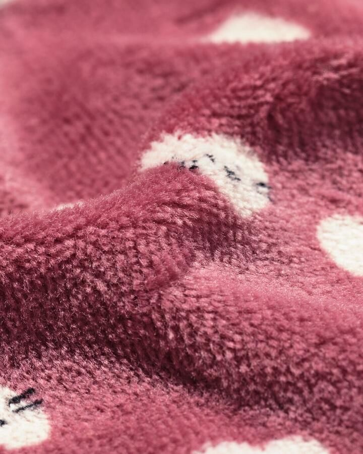 HEMA Babypyjama Velours Hartjes Donkerroze (donkerroze) - Foto 2
