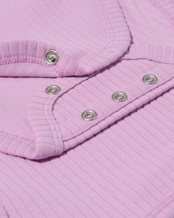 HEMA Babyromper LENZING™ ECOVERO™ Rib 2 Stuks Lila (lila) - Foto 2