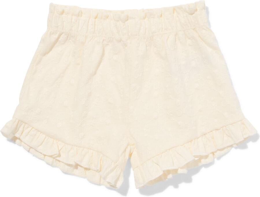 HEMA Babyshort Comfort Fit Jersey Broderie Gebroken Wit (gebroken wit) - Foto 2