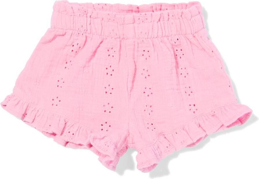 HEMA Babyshort Comfy Fit Broderie Roze (roze) - Foto 2