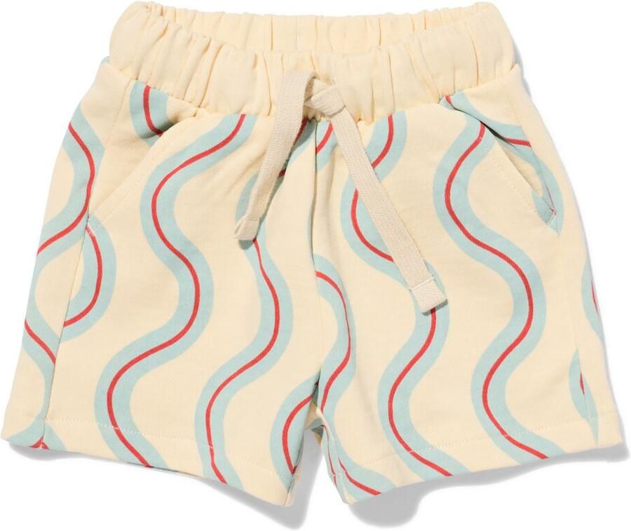 HEMA Babyshort Comfy Fit Sweatstof Abstract Ecru (ecru) - Foto 2