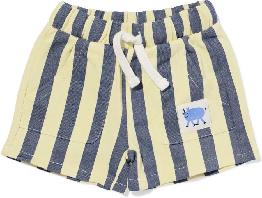 HEMA Babyshort Comfy Fit Sweatstof Strepen Ecru (ecru)