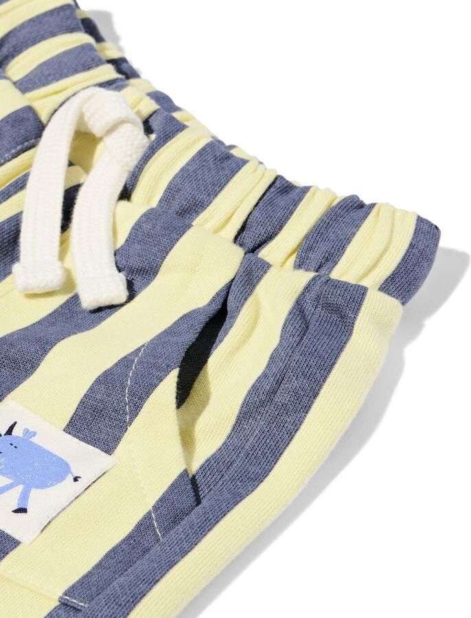HEMA Babyshort Comfy Fit Sweatstof Strepen Ecru (ecru) - Foto 2