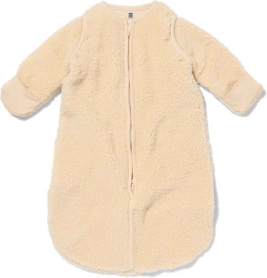 HEMA Babyslaapzak Met Afneembare Mouwen Teddy 3tog Ecru