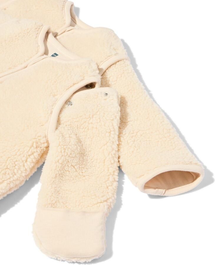 HEMA Babyslaapzak Met Afneembare Mouwen Teddy 3tog Ecru - Foto 2
