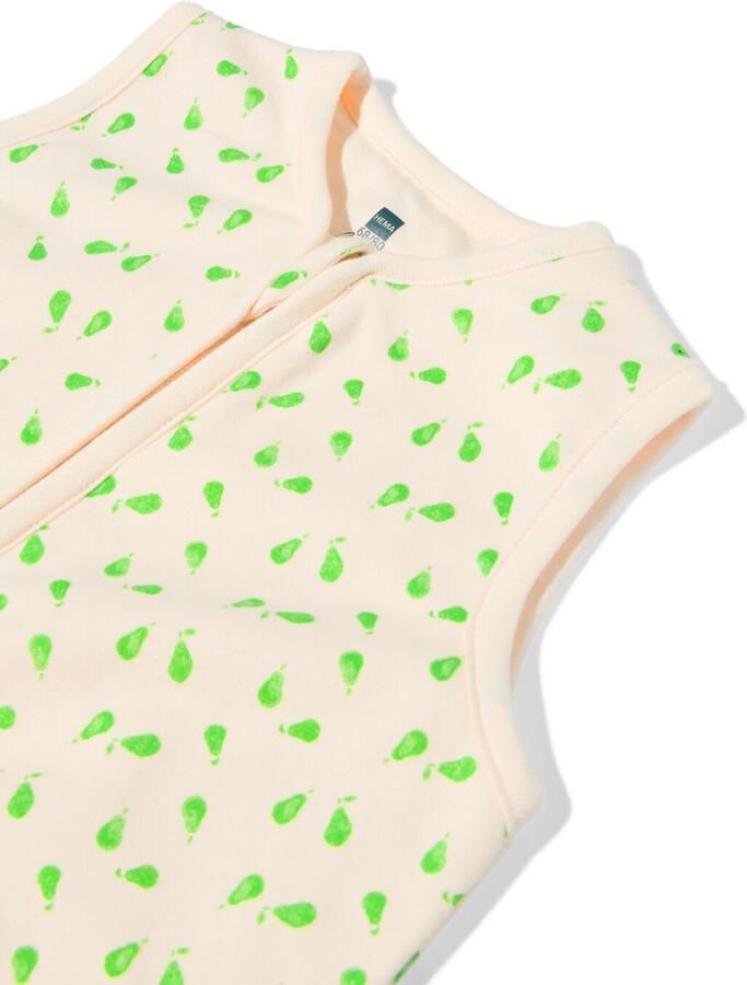 HEMA Babyslaapzak Mouwloos Katoen 1tog Peren Beige (beige)