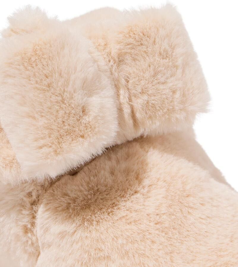 HEMA Babyslofjes Imitatiebont Strik Taupe - Foto 2