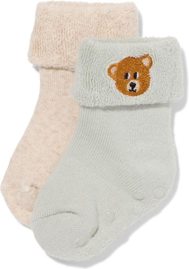 HEMA Babysokken Badstof Beren 2 Paar Lichtblauw (lichtblauw)