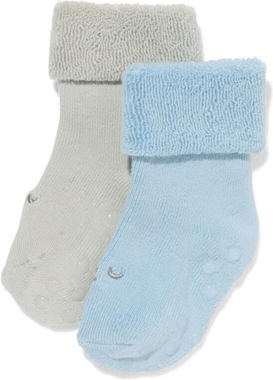 HEMA Babysokken Badstof Beren 2 Paar Middenblauw (middenblauw) - Foto 2