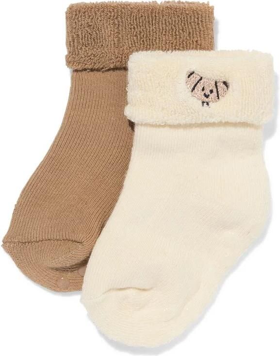 HEMA Babysokken Badstof Muizen 2 Paar Beige (beige)