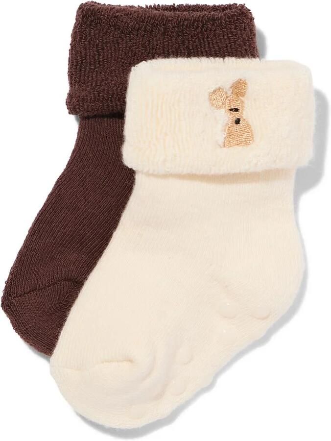 HEMA Babysokken Terry Croissant 2 Paar Beige (beige) - Foto 1