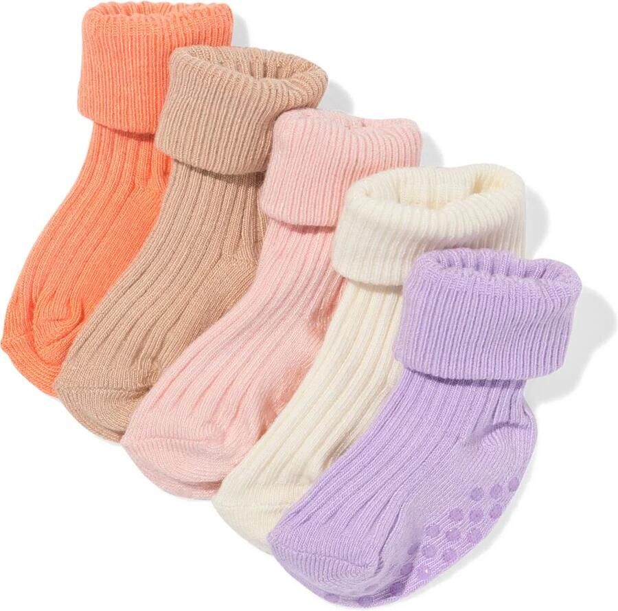HEMA Babysokken Rib Met Bamboe 5 Paar Roze (roze) - Foto 2