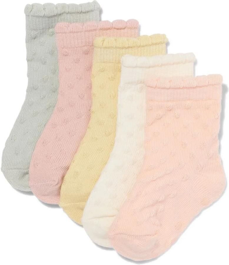 HEMA Babysokken Stipstructuur 5 Paar Donkerroze (donkerroze)