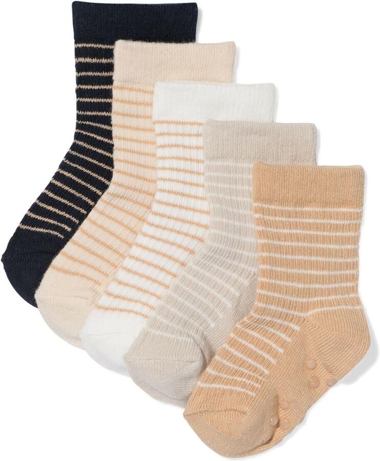 HEMA Babysokken Strepen 5 Paar Zand (zand) - Foto 2