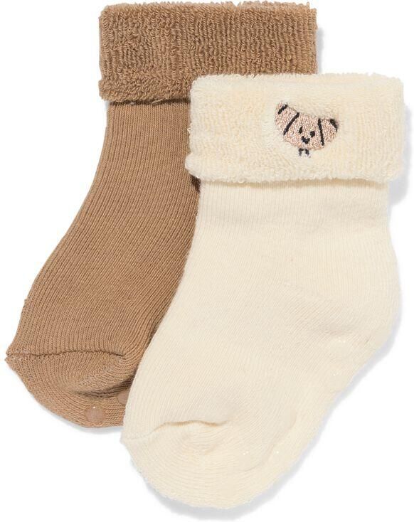 HEMA Babysokken Terry Croissant 2 Paar Beige (beige)