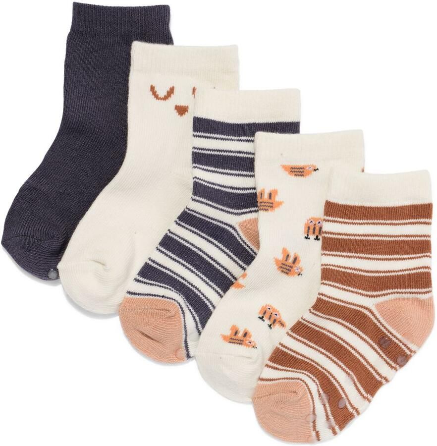 HEMA Babysokken Uilen 5 Paar Beige (beige)