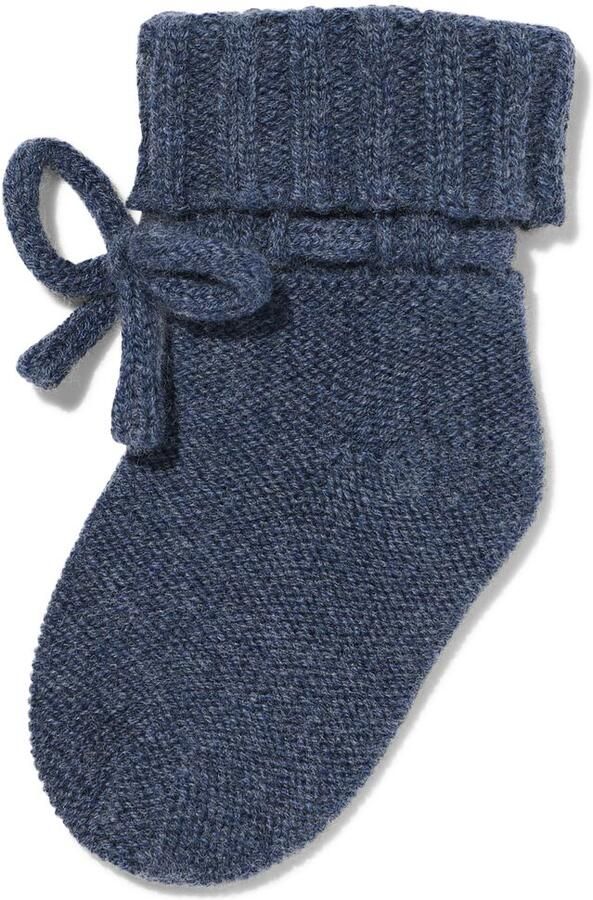HEMA Babysokken Wolmix Middenblauw (middenblauw)