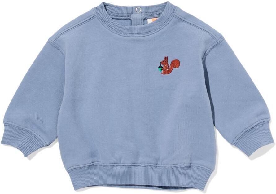 HEMA Babysweater Eekhoorn Blauw (blauw)