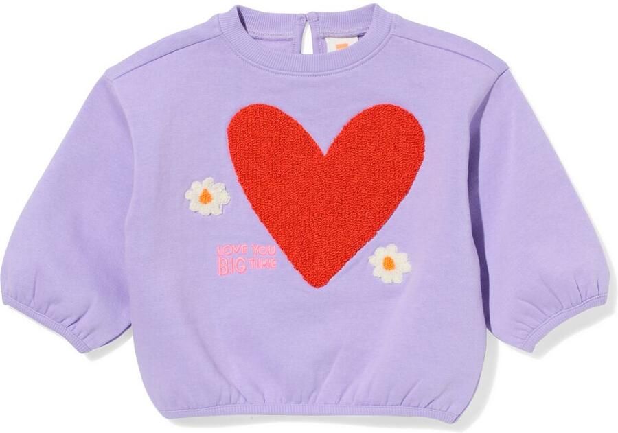 HEMA Babysweater Hartjes Paars (paars) - Foto 2