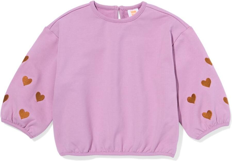 HEMA Babysweater Hartjes Paars (paars)