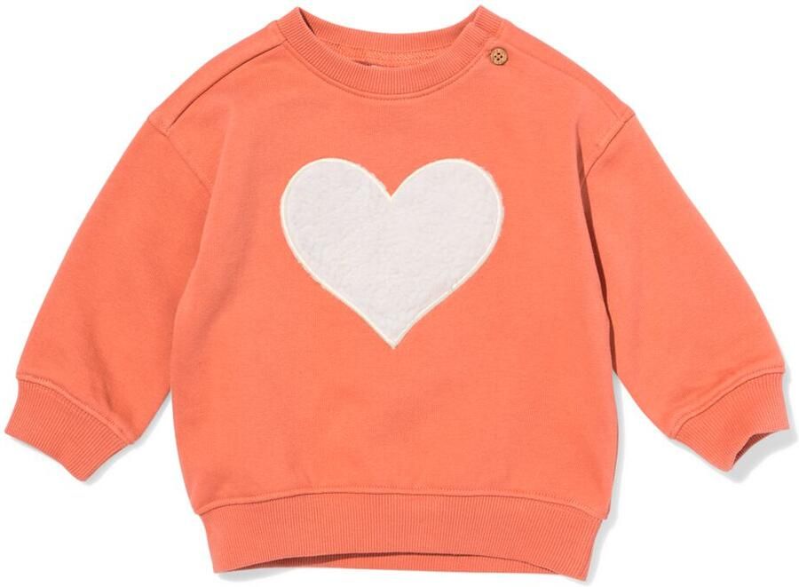 HEMA Babysweater Hartjes Roze (roze)