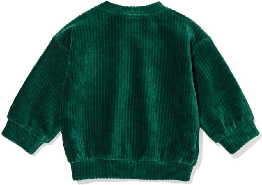 HEMA Babysweater Velours Rib Groen (groen)