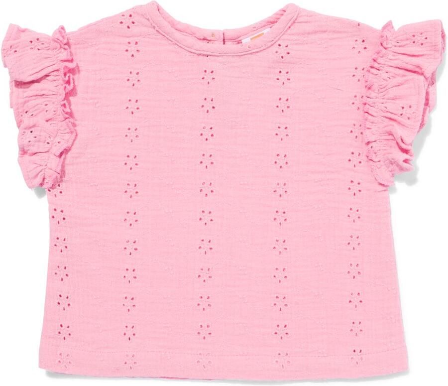 HEMA Babytop Broderie Roze (roze)