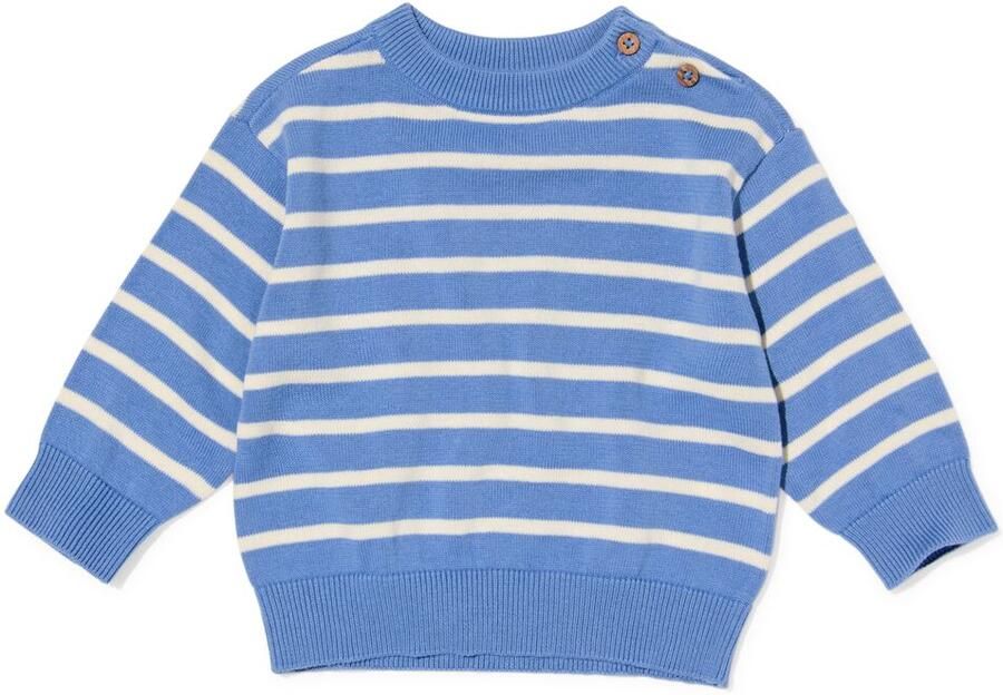 HEMA Babytrui Fijngebreid Strepen Blauw (blauw)
