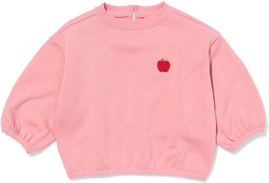 HEMA Babytrui Sweatstof Appel Roze (roze)
