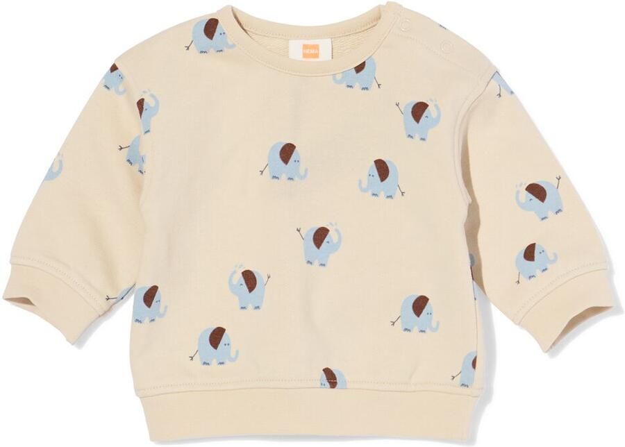 HEMA Babytrui Sweatstof Dieren Zand (zand)