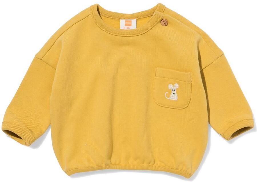 HEMA Babytrui Sweatstof Muizen Olijf (olijf)
