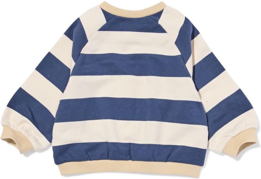 HEMA Babytrui Sweatstof Strepen Blauw (blauw) - Foto 2