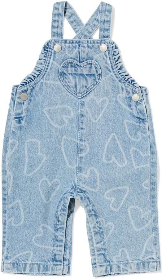 HEMA Babytuinbroek Denim Hartjes Denim (denim) - Foto 2