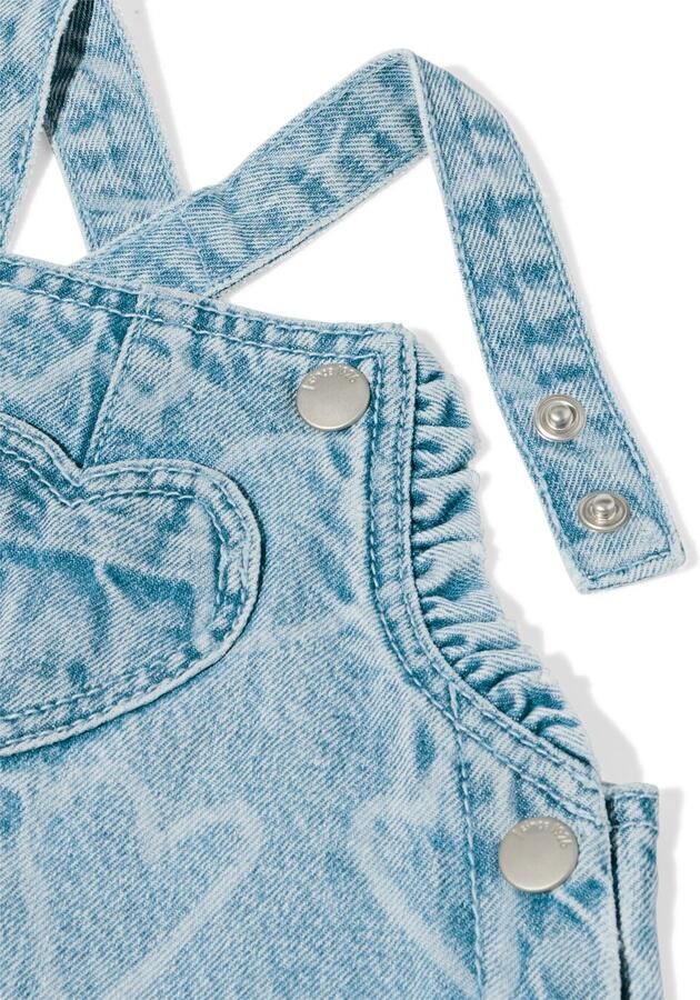 HEMA Babytuinbroek Denim Hartjes Denim (denim)