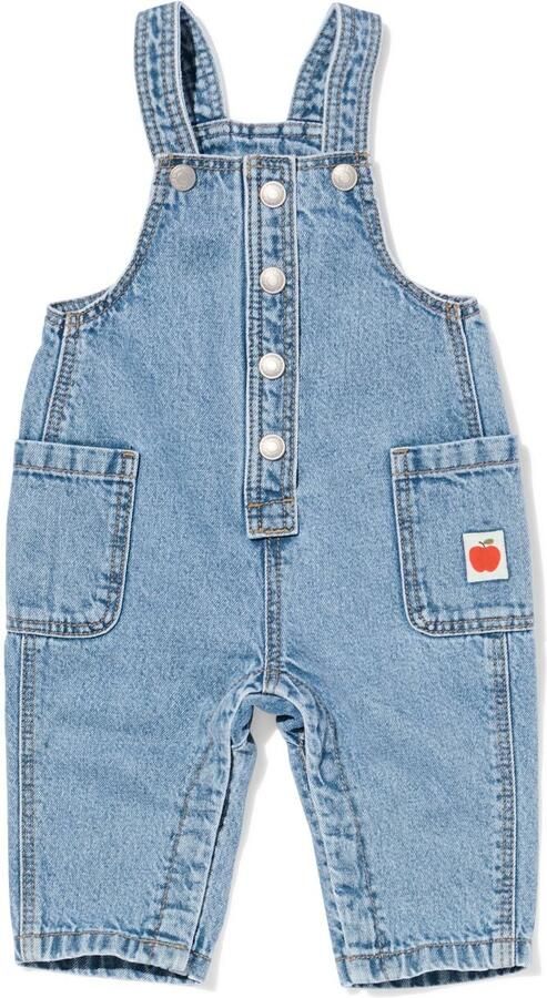 HEMA Babytuinbroek Denim Middenblauw (middenblauw)