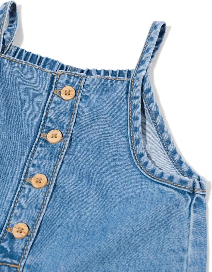 HEMA Babytuinbroek Denim Middenblauw (middenblauw) - Foto 2