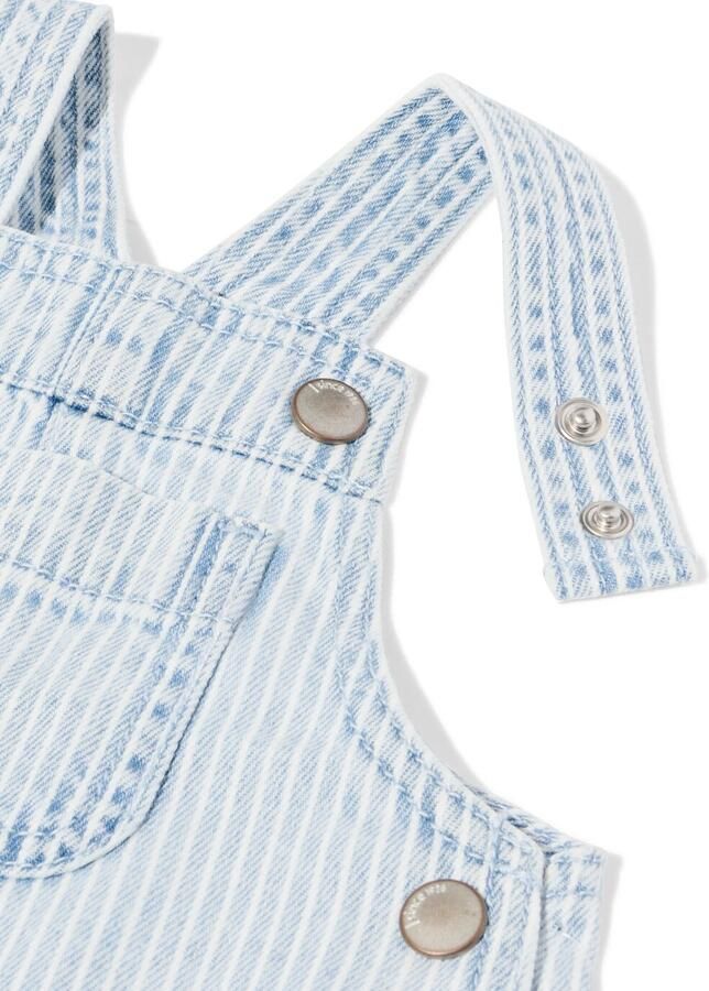 HEMA Babytuinbroek Strepen Denim (denim)