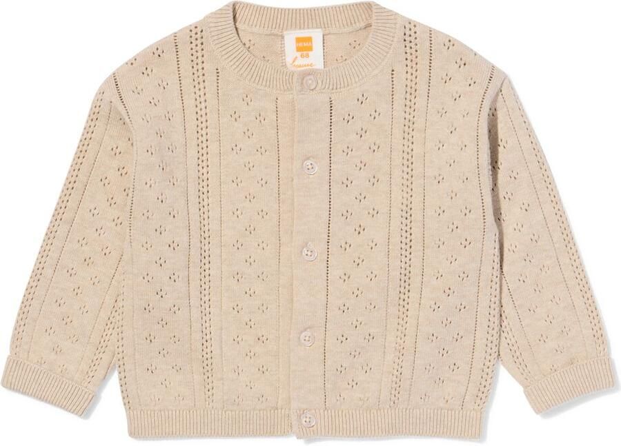 HEMA Babyvest Ajour Gebreid Zand (zand)