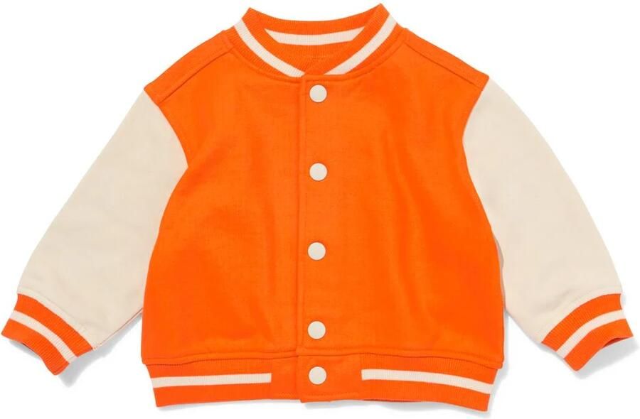 HEMA Babyvest Bomber Sweatstof WK Oranje (oranje)