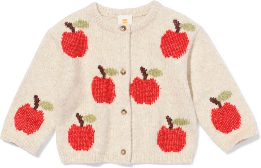 HEMA Babyvest Fijngebreid Appels Zand (zand)