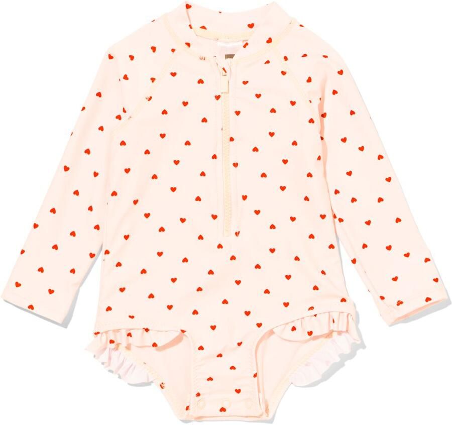 HEMA Babyzwempak Hartjes Gebroken Wit (gebroken wit)