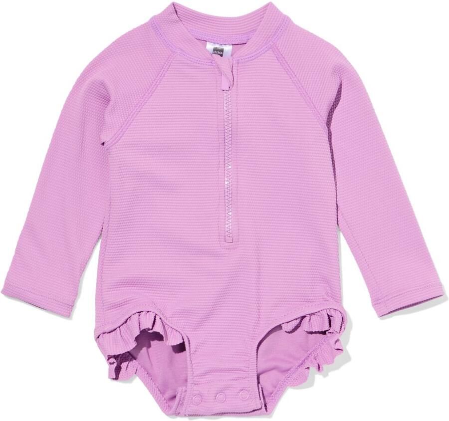 HEMA Babyzwempak Structuur Lila (lila) - Foto 2