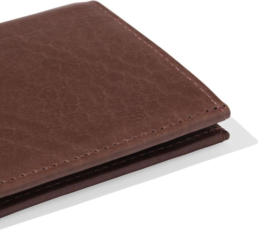 HEMA Billfold Portemonnee Hoog Leer Bruin