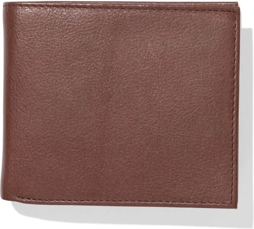 HEMA Billfold Portemonnee Laag Leer Bruin