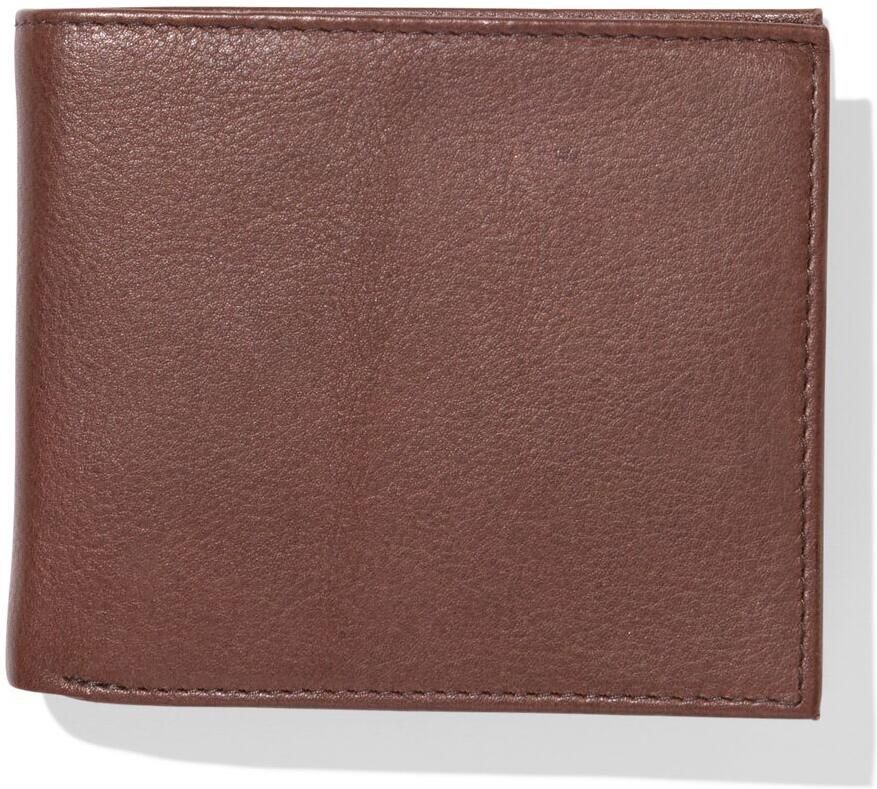 HEMA Billfold Portemonnee Laag Leer Bruin - Foto 1