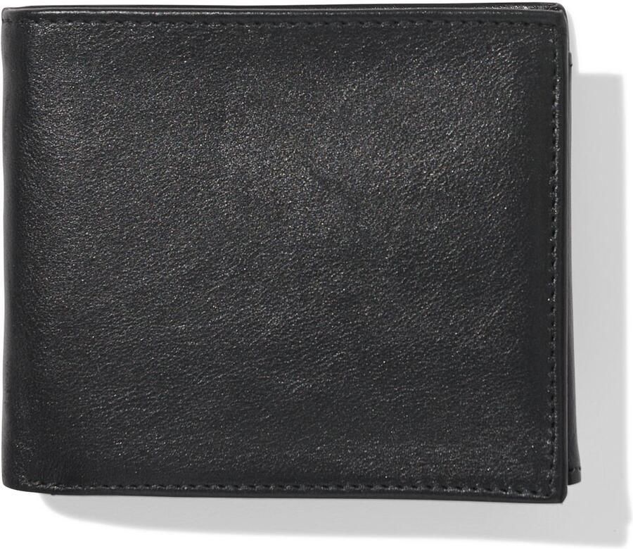 HEMA Billfold Portemonnee Laag Leer Zwart