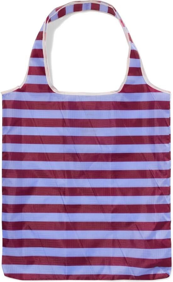 HEMA Boodschappentas L 43x70cm Strepen (bordeauxrood)